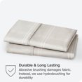 thumbnail image 2 of Bare Home Pillowcase Set - Premium 1800 Collection - Double Brushed - Ultra Soft - Standard Size, Modern Plaid - Stone/White, 2 Count, 2 of 5