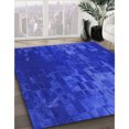 thumbnail image 3 of Ahgly Tapis Rectangulaire Lavable en Machine Intérieur Transitionnel Bleu Vif, 2 Pieds x 5 Pieds, 3 of 7