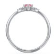 thumbnail image 4 of Birthstone Oval Ring with Shoulder Accents - Pink Tourmaline (October), 4 of 5