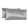 thumbnail image 1 of 2-Pack King Satin Pillowcases, Grey, 1 of 7