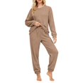 thumbnail image 4 of Ensembles de Pyjama pour Femmes Pyjama Uni pour Femmes Automne et Hiver Doux Demi-Polaire Plus Molleton Chaud Ensemble de Vêtements de Maison Haut de Gamme pour Femmes Pyjamas, 4 of 8