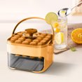 thumbnail image 4 of Easy Press Ice Maker with Bin, Portable Trays for Freezing, Quick Release Ice Mold for Cocktails, Drinks, Kitchen & Home Use, Leak-Proof Ice Block Maker with Handle for Effortless Ice Making, 4 of 6