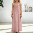 thumbnail image 2 of NIEWTR Robe Décontractée Tissée pour Tout-Petits et Bébés Filles, Bretelles Larges, Robe Soleil Fluide pour les Journées d'Été (Rose, 12-13 Ans), 2 of 6