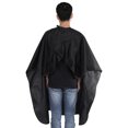 thumbnail image 4 of Pro Noir Salon Coupe de Cheveux Coiffeur Cape Robe Adulte Tissu Imperméable à l'Eau, 4 of 8
