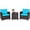 Turquoise, variant on Costway 3PCS Patio Rattan Furniture Set Cushioned Conversation Set Sofa Turquoise