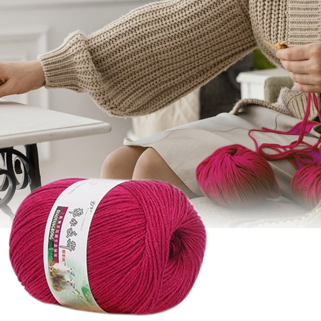 UsRHHA Hand Knitting Wool Yarn, Medium Thick Yarn for Scarf Making Craft, DIY Knitting Yarn Ball