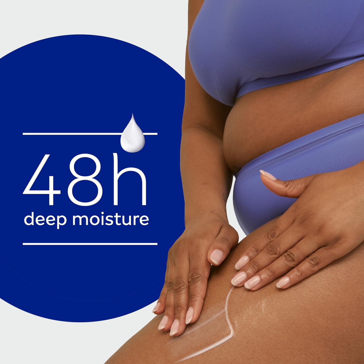 Lotion corporelle hydratante douceur 72 heures NIVEA pour les peaux sèches avec acide hyaluronique, 1 L