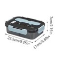 thumbnail image 2 of Chmadoxn Large Capacity Separated Plastic Sealed Lunch Box Lunch Box Students Work With Lunch Box Microwave Oven Available microwaveable lunch, 2 of 2