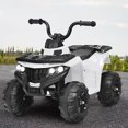 thumbnail image 4 of Gymax 6V Battery Powered Kids Ride On ATV 4-Wheeler Quad w/ MP3 & LED Headlight White, 4 of 10