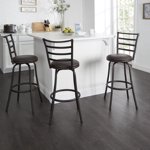Mainstays 3 Emballage réglable à l'intérieur 24" ou 29" Tabouret pivotant en bronze, Espresso Vegan cuir
