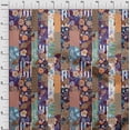 thumbnail image 4 of oneOone Polyester Spandex Brown Fabric Asian Mix Floral Sewing Material Print Fabric By The Yard 56 Inch Wide, 4 of 4