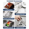 thumbnail image 4 of GloryStar Top Mount Single Bowl Kitchen Sink, Drop-In Stainless Steel Design, 4 of 8