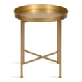 thumbnail image 3 of Kate and Laurel Celia Table d'Appoint Ronde Charmant, 18.25 x 18.25 x 22, Or, Table d'Accent Moderne Minimaliste pour Rangement et Présentation, 3 of 8