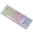 thumbnail image 2 of Thinsony Wired LED Backlit Keyboard Gamer 87-Key Mechanical Keyboards Black Ergonomic Spill Resistance Computer Birthday Gifts White, 2 of 6