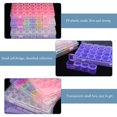 thumbnail image 4 of 4Pcs Desktop Headgear Organizer Independent Grid Makeup Box Bathroom Organizer Clear Makeup Holder, 4 of 8