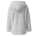 thumbnail image 4 of Womens Fuzzy Fleece Jackets 2023 Clearance Solid Zipper Sharpa Coat Fall Winter Warm Thick Hooded Jacket with Pockets, 4 of 5