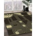thumbnail image 3 of Ahgly Company Machine Washable Indoor Square Transitional Brown Area Rugs, 3' Square, 3 of 7