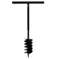 thumbnail image 3 of Ground Drill with Handle Auger Bit 150 mm Three Spirals Steel Black, 3 of 4
