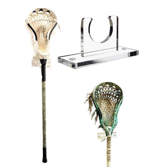 Better Display Cases Deluxe Clear Acrylic Lacrosse Stick Vertical Wall Mount Bracket (A052)