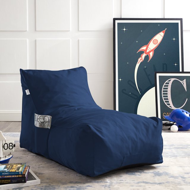 Loungie Resty Memory Foam Sofa Nylon Indoor/ Outdoor Self Expanding Water Resistant Sleeper Couch, Navy