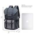 thumbnail image 2 of KAUKKO Laptop Outdoor Backpack, Traveling Rucksack Fits 15.6 Inch Laptop (E5-1Canvas Blackgrey), 2 of 5
