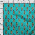 thumbnail image 2 of oneOone Georgette Viscose Fabric Leaves & Paisley Block Printed Craft Fabric BTY 42 Inch Wide, 2 of 4