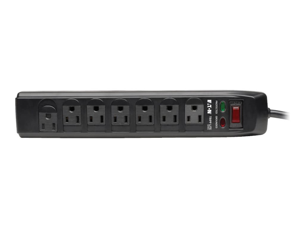 Eaton Tripp Lite Series Surge Protector Power Strip 120V 7 Outlet RJ11 6' Cord 1440 Joule - Surge protector - 15 A - AC 120 V - 1.8 kW - output connectors: 7 - black - for P/N: CLAMPUSBLK, CLAMPUSW