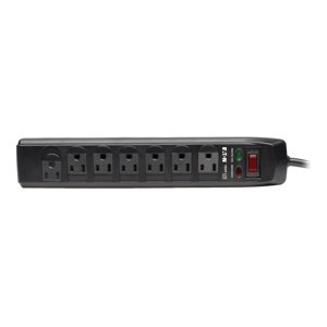Eaton Tripp Lite Series Surge Protector Power Strip 120V 7 Outlet RJ11 6' Cord 1440 Joule - Surge protector - 15 A - AC 120 V - 1.8 kW - output connectors: 7 - black - for P/N: CLAMPUSBLK, CLAMPUSW