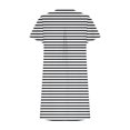 thumbnail image 5 of FcBaudy Robe à Manches Courtes à Col Rond Longueur Genou, Robes d'Été pour Femmes Robe T-Shirt d'Été Décontractée pour Femmes Tunique Ample à Manches Courtes avec Poches pour Femme Jupe Imitation Coton, 5 of 5