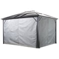 thumbnail image 2 of Sojag Meridien 10 x 10 x 7 ft Charcoal Curtains for Gazebo, Spun, 2 of 5