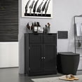 thumbnail image 2 of kleankin Freestanding Bathroom Cabinet with 2 Drawers and Adjustable Shelf, 2 of 10
