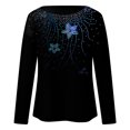 thumbnail image 5 of Machine d'Impression de T-Shirts Mode Femmes Décontracté Impression Col Rond Manches Longues T-Shirt Ample Blouse d'Automne Chandail Hauts, 5 of 5