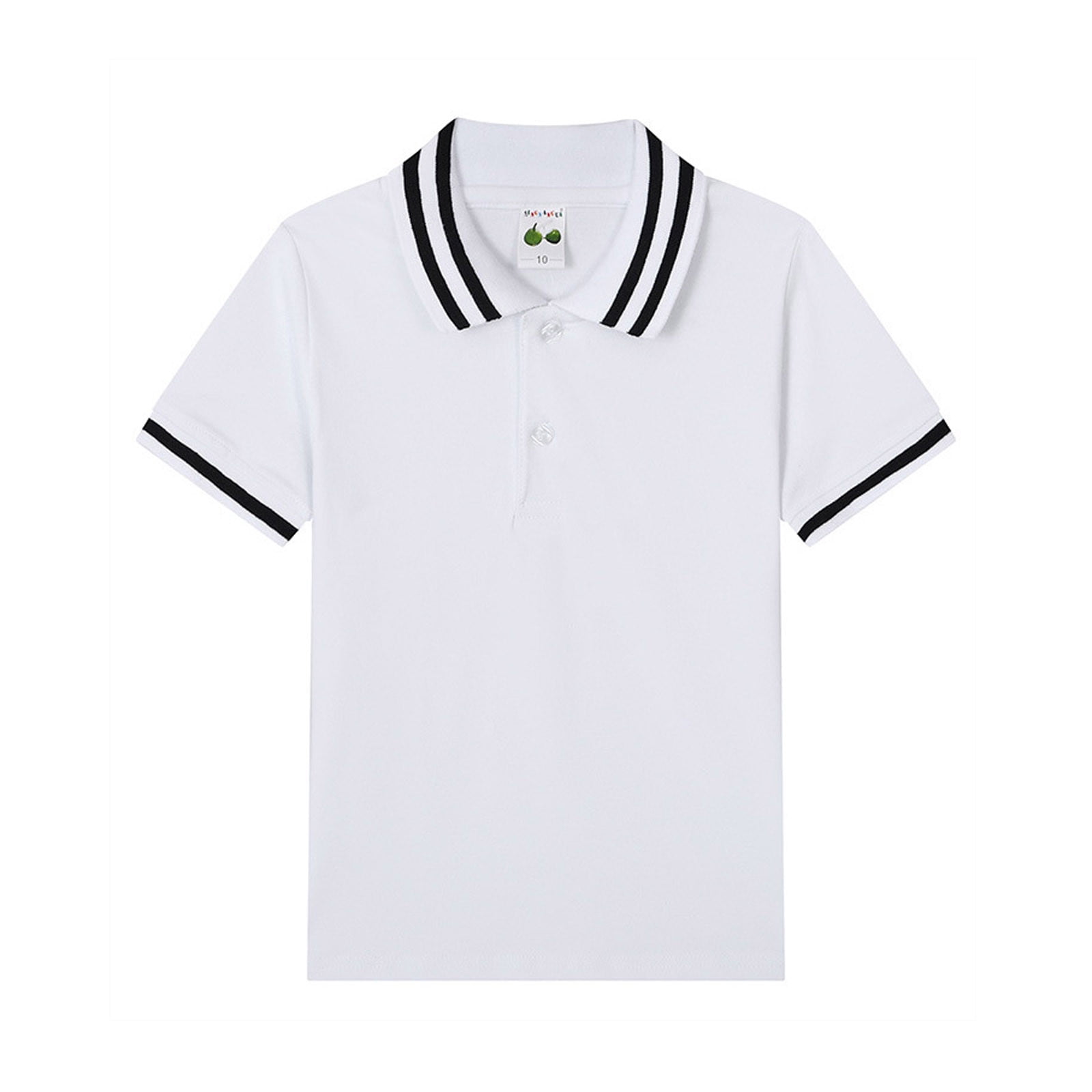 Chandail Polo Garçon Uni Uniforme Scolaire Chandails de Rugby Enfants Chandails à Manches Courtes 12-18 Mois Mode Garçons