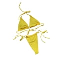thumbnail image 2 of DPTALR Women Sexy Solid And Printed Swimwear Bikini Split Swimsuit Set, 2 of 4