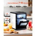 thumbnail image 2 of VEVOR Countertop Ice Maker, 44 lbs per Day, Self-Cleaning Portable Machine with Scoop, Drawer-Style Ice Access, Nugget Ice-Making Machine with Chewable Ices for Home, Kitchen, Office, Bar & Party, 2 of 9