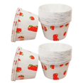 thumbnail image 4 of 100 Pcs Gobelets en Papier Motif Fraise Bols à Dessert Jetables pour Boulangerie, 4 of 7