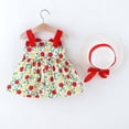 thumbnail image 2 of B91xZ Robe Chemise Tunique Basique d'Été Sans Manches en Coton à Fleurs pour Fille, Rouge 2-3 Ans, 2 of 5