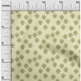 thumbnail image 1 of oneOone Polyester Lycra Light Yellow Fabric Floral & Flying Swan Block Sewing Material Print Fabric By The Yard 56 Inch Wide, 1 of 4