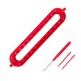 thumbnail image 2 of Rongfmy Long Knitting Loom DIY Crochet Weaving Handmade Machine Knitter for Red 10.2inch, 2 of 9