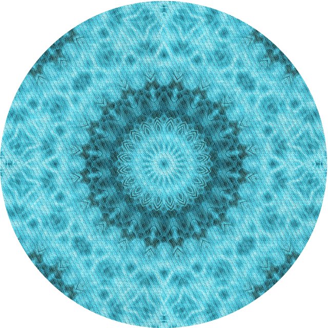 Ahgly Company Tapis d'Intérieur Ronds de Style Transitionnel Lavables à la Machine, Vert Turquoise Foncé, 6 Pieds Rond
