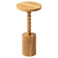 thumbnail image 1 of COZAYH Table Martini Ronde de Style Ferme avec Piédestal pour Salons et Chambres, Brun, 1 of 10