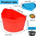 thumbnail image 2 of Oleegame 1PC Tin Foil Roll Slow Cooker Silicone Separator Slow Cooker Silicone Inner Liner Slow Cooker Split Inner Liner, 2 of 8