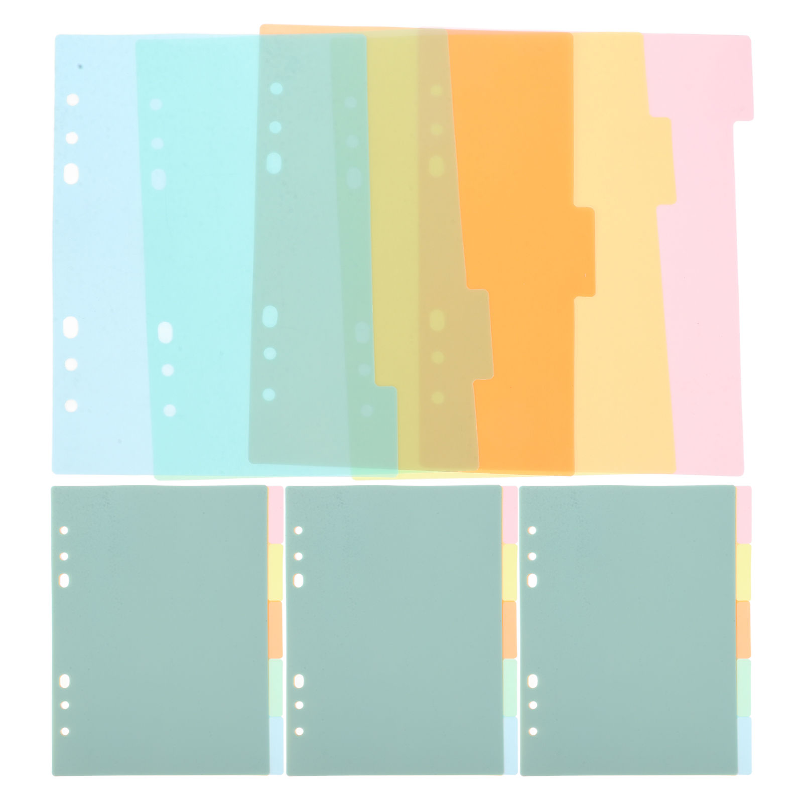 20Pcs Plastic Binder Dividers Loose Leaf Notebook Tab Pages Convenient Tab Dividers Binder Supplies