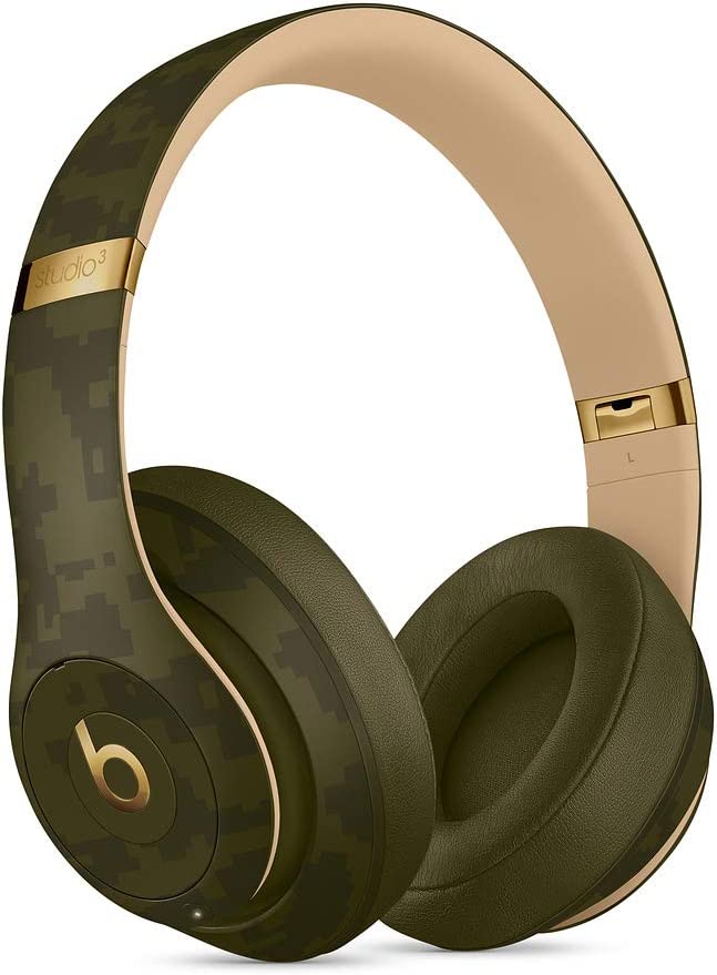 Casque d'Écoute Circum-Auriculaire Sans Fil à Réduction de Bruit Restored Beats Studio3 - Puce W1, Bluetooth Classe 1, 22 Heures d'Écoute, Microphone Intégré - (Vert Forêt)