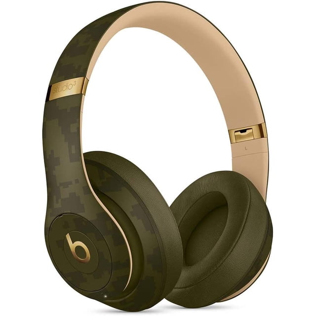 Casque d'Écoute Circum-Auriculaire Sans Fil à Réduction de Bruit Restored Beats Studio3 - Puce W1, Bluetooth Classe 1, 22 Heures d'Écoute, Microphone Intégré - (Vert Forêt)