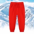 thumbnail image 2 of WEIYLL Boys Pants Solid Color Tracksuit With Bunched Feet Mid Sized Hoodie Red size 6-7 Years, 2 of 9
