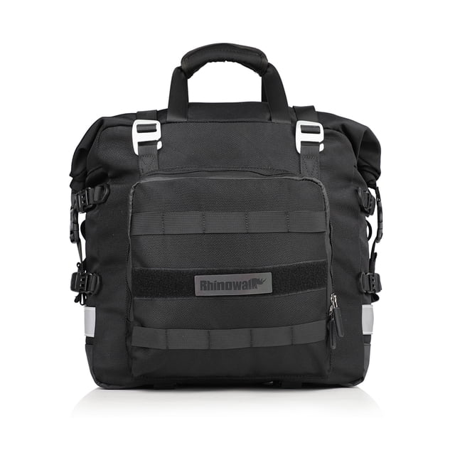 Polyester Motorcycle Bag 20L Large Capacity Universal Side Saddle Bag with Removable Waterproof Inner Bag Motorbike Luggage
