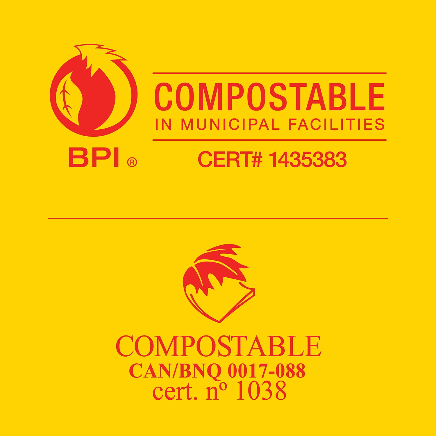 Glad Certified Compostable Bags - Small 10 Litres -