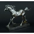 thumbnail image 2 of Steam Stallion Metallic Silver Running Steampunk Horse Statue, 2 of 3
