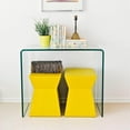 thumbnail image 3 of Heavenly Collection Console in Clear, Clear Glass Console, Un-tempered Glass Console, Bent Glass Console, Waterfall Console, Glass Console Table, 3 of 9
